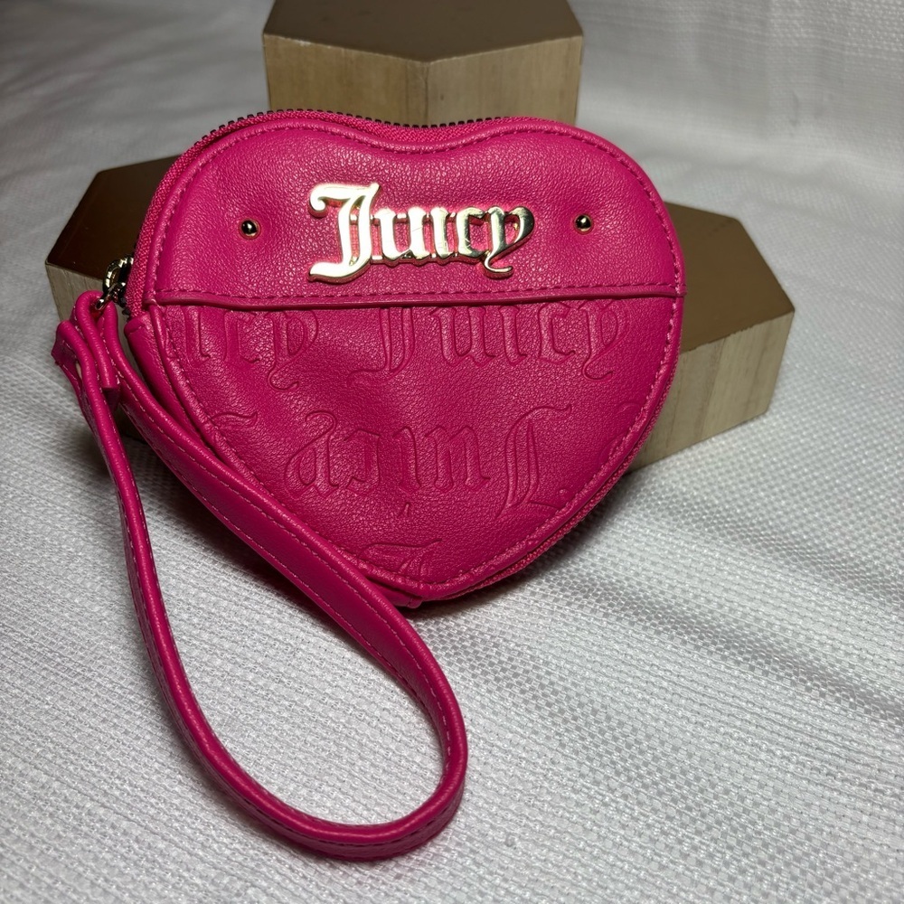 Juicy Couture Fuchsia Heart Wristlet